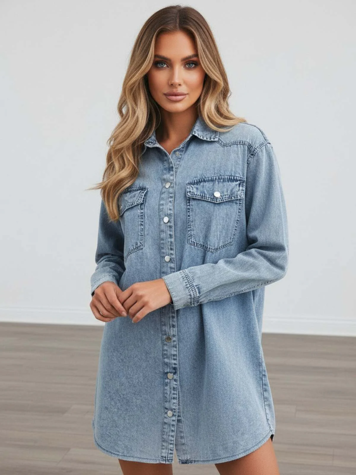 Easy Days Denim Shirt Dress