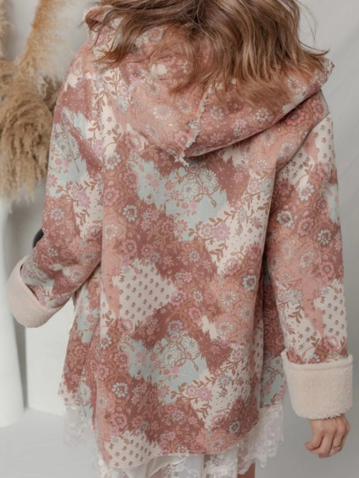 Floral Patch Sherpa Jacket - Image 5